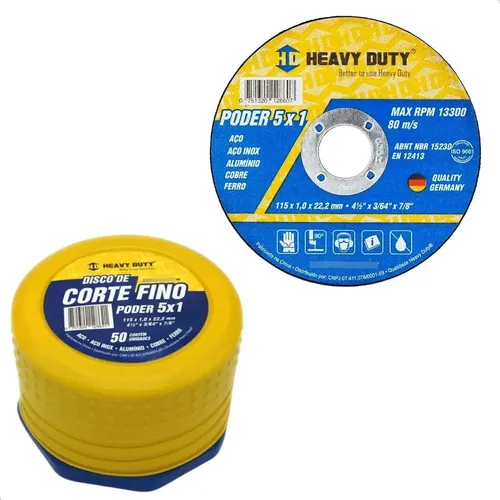 Disco de corte 4 1/2x1,0x7/8 Heavy Duty 5x1