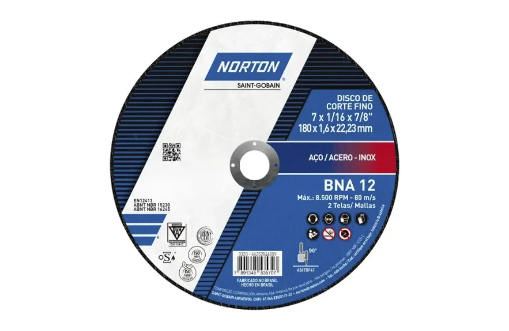 Disco de corte 4 1/2x1,0x7/8 Norton BNA12