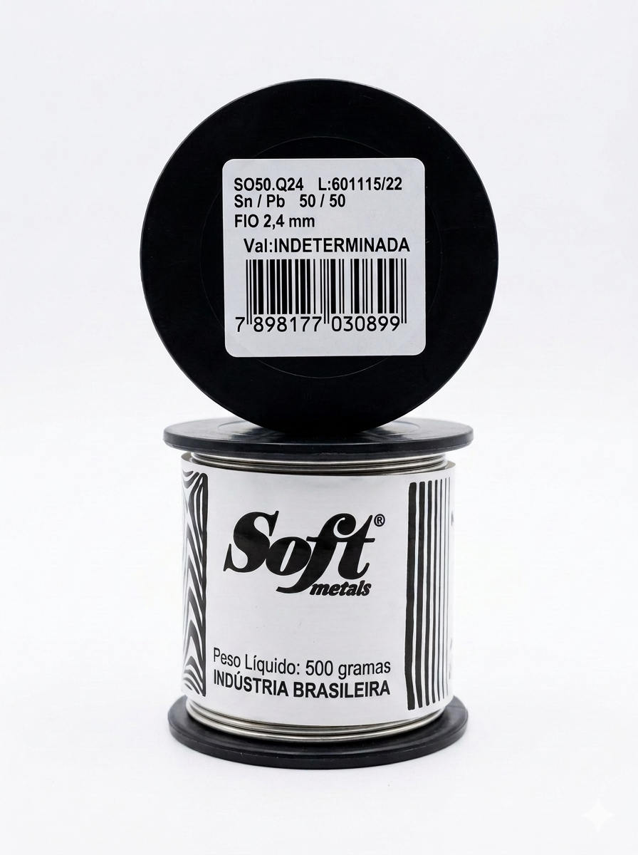 Estanho Rolo 50x50 2,4MM c/500gr